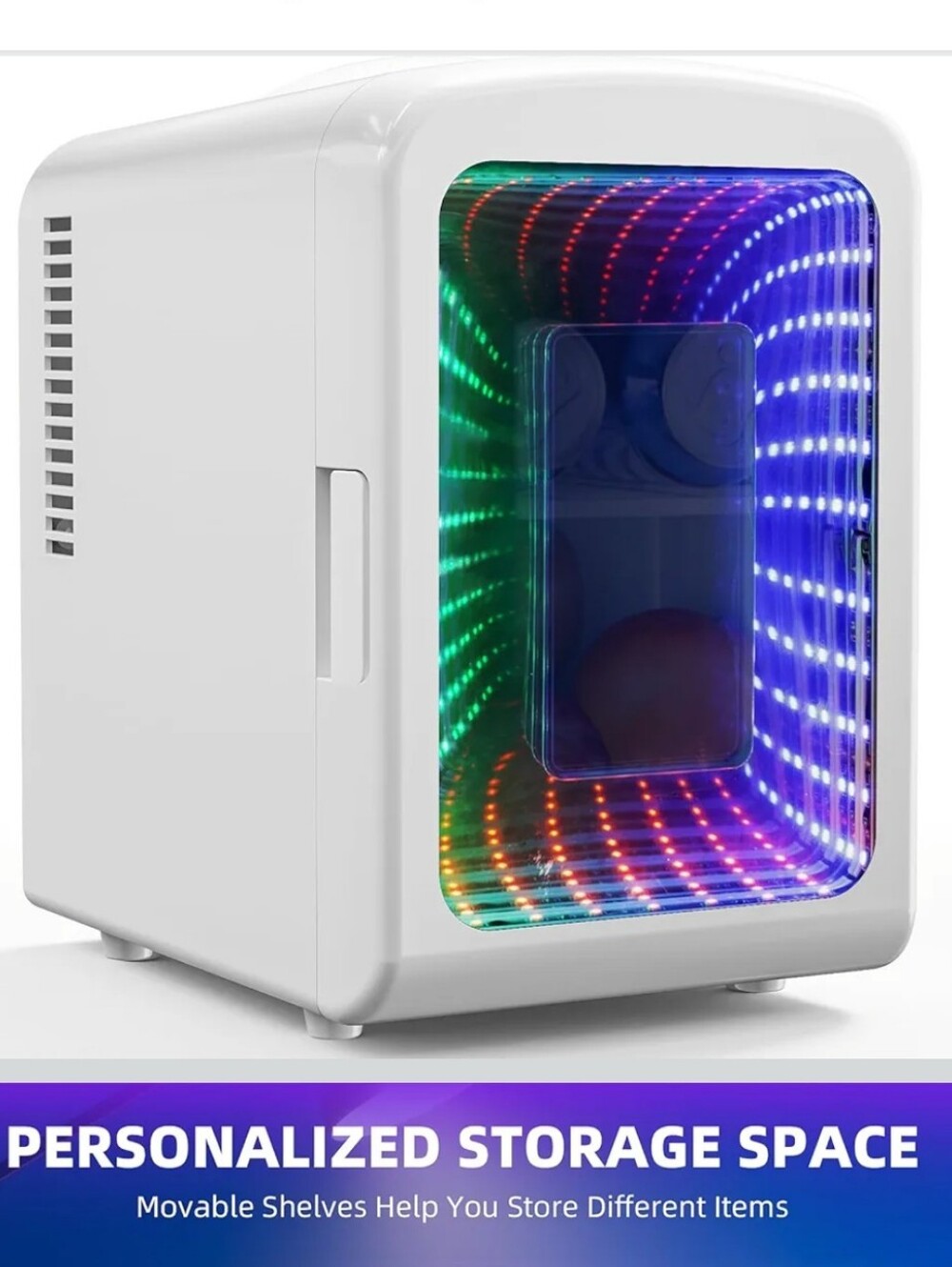 Antarctic Star Mini Compact Refrigerator Gaming Lgt 4L Capacity/6 Cans Portable